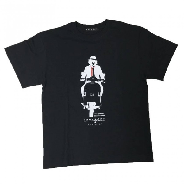 松田優作　生誕70周年記念「探偵物語」Tシャツ黒（ベスパ/XLサイズ）