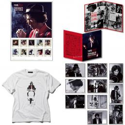 松田優作　生誕70周年記念「探偵物語」プレミアムフレーム切手セット×Tシャツ白（ベスパ/Mサイズ）×ポストカードセット__PSET01529.jpg